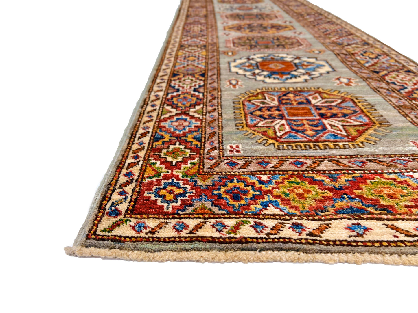 Super Kazak (1'11"x5'08") sand/multicolor