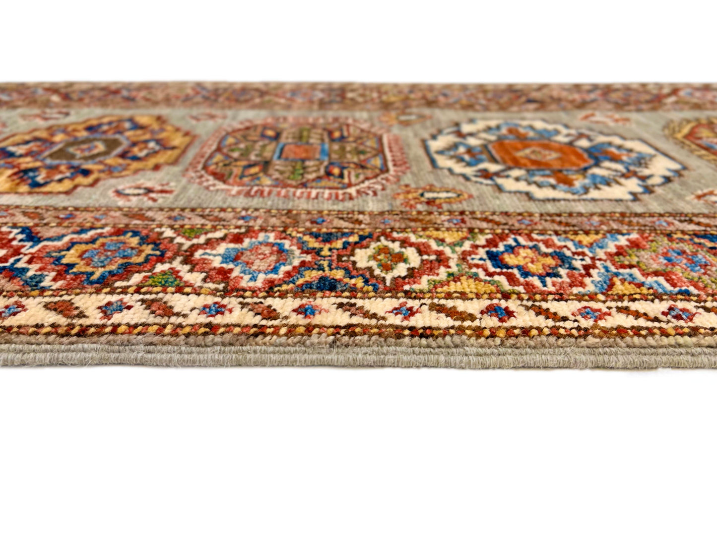 Super Kazak (1'11"x5'08") sand/multicolor