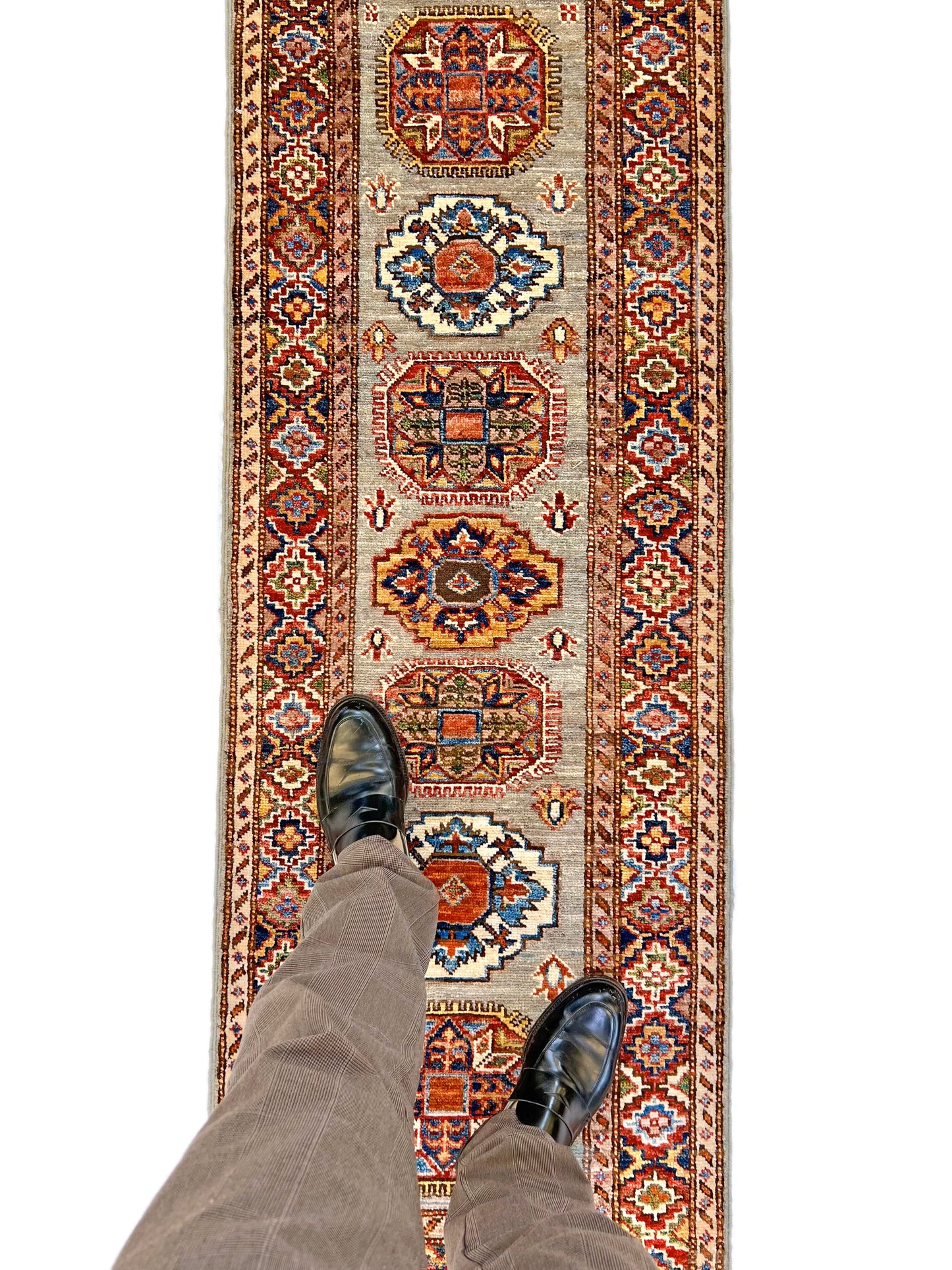 Super Kazak (1'11"x5'08") sand/multicolor