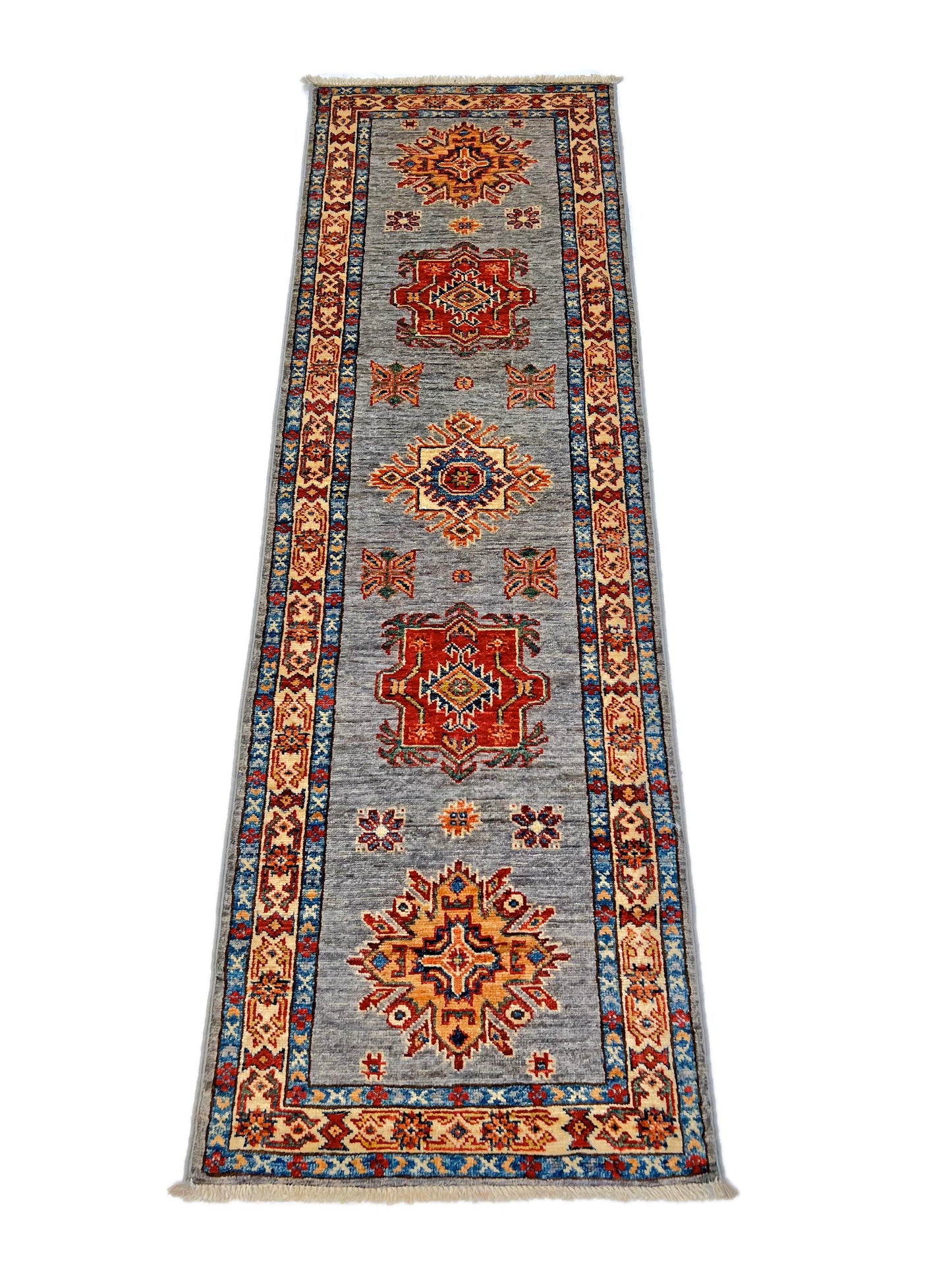 Super Kazak (1'11"x6'02") gray/multicolor