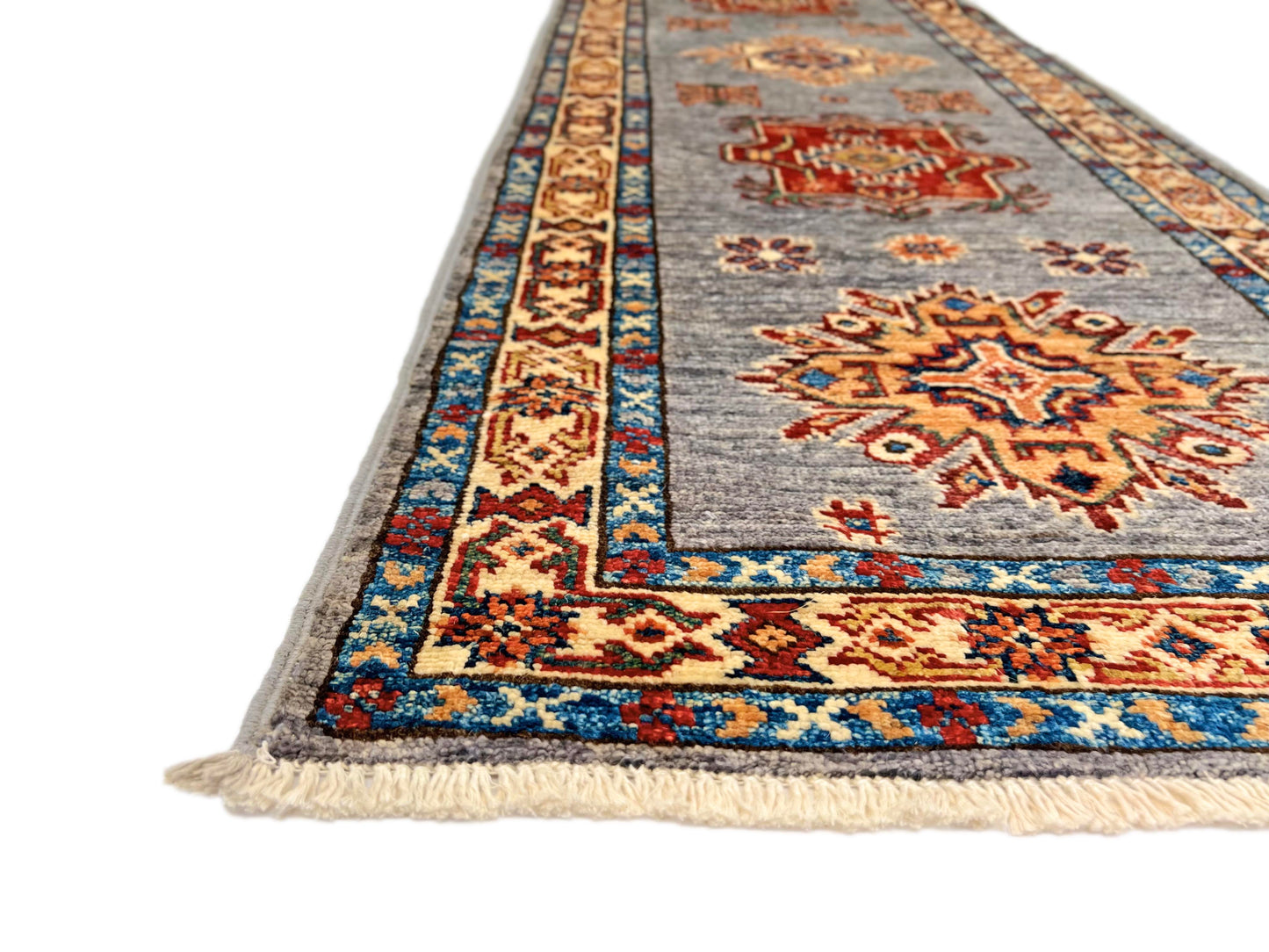 Super Kazak (1'11"x6'02") gray/multicolor