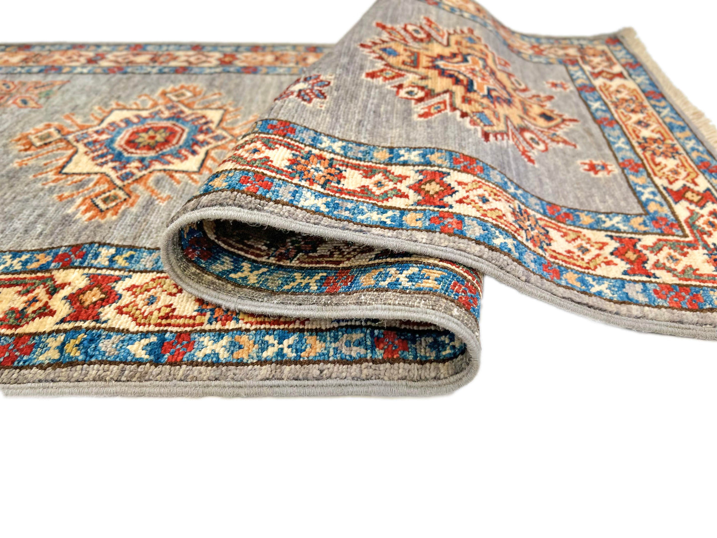 Super Kazak (1'11"x6'02") gray/multicolor