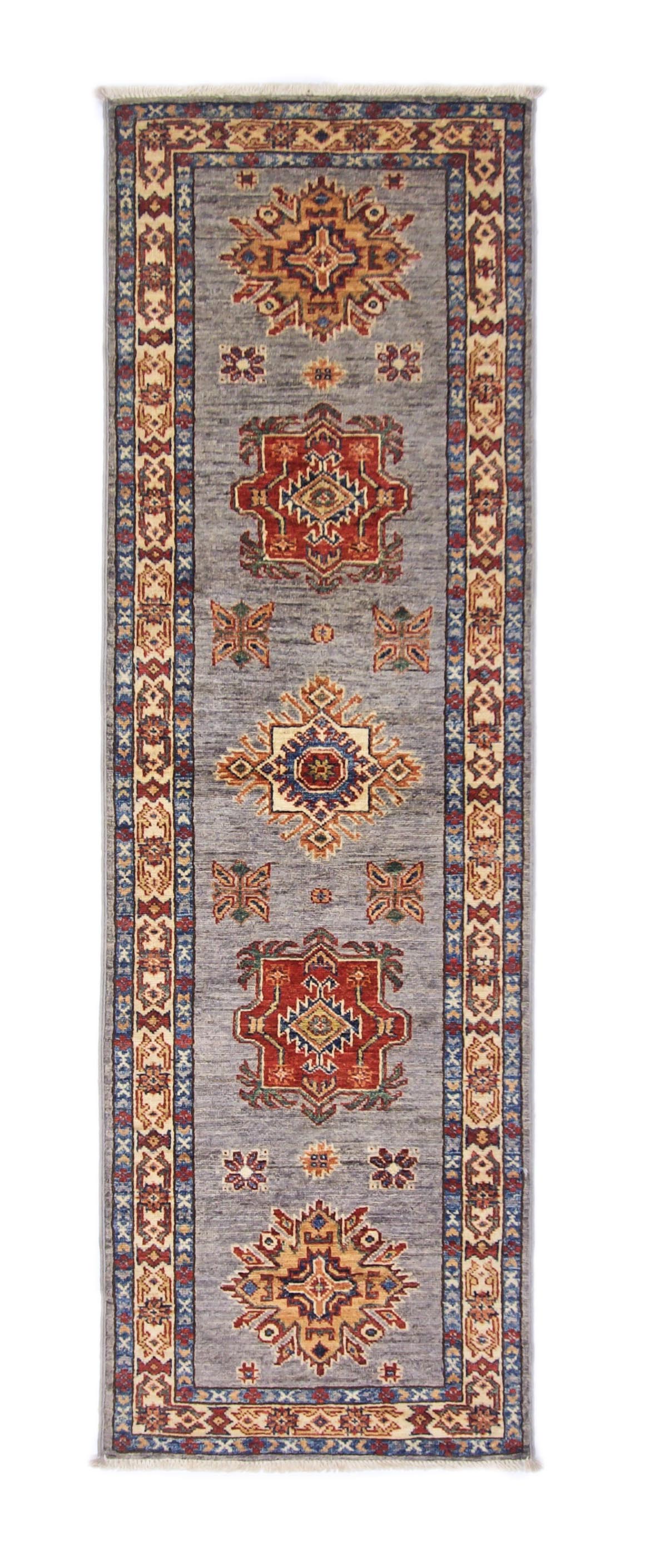 Super Kazak (1'11"x6'02") gray/multicolor