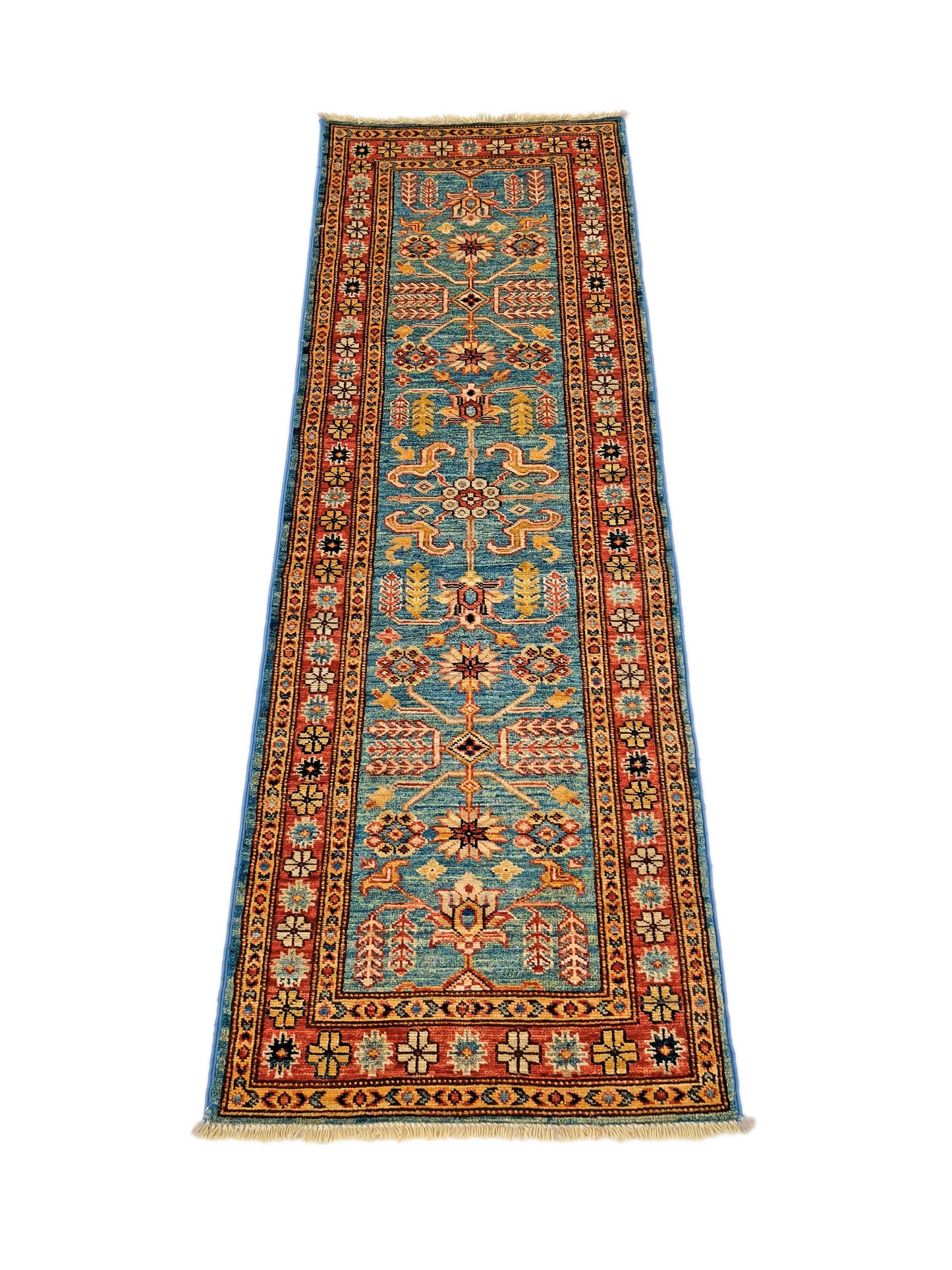 Super Kazak (2'00"x5'11") blue/ivory