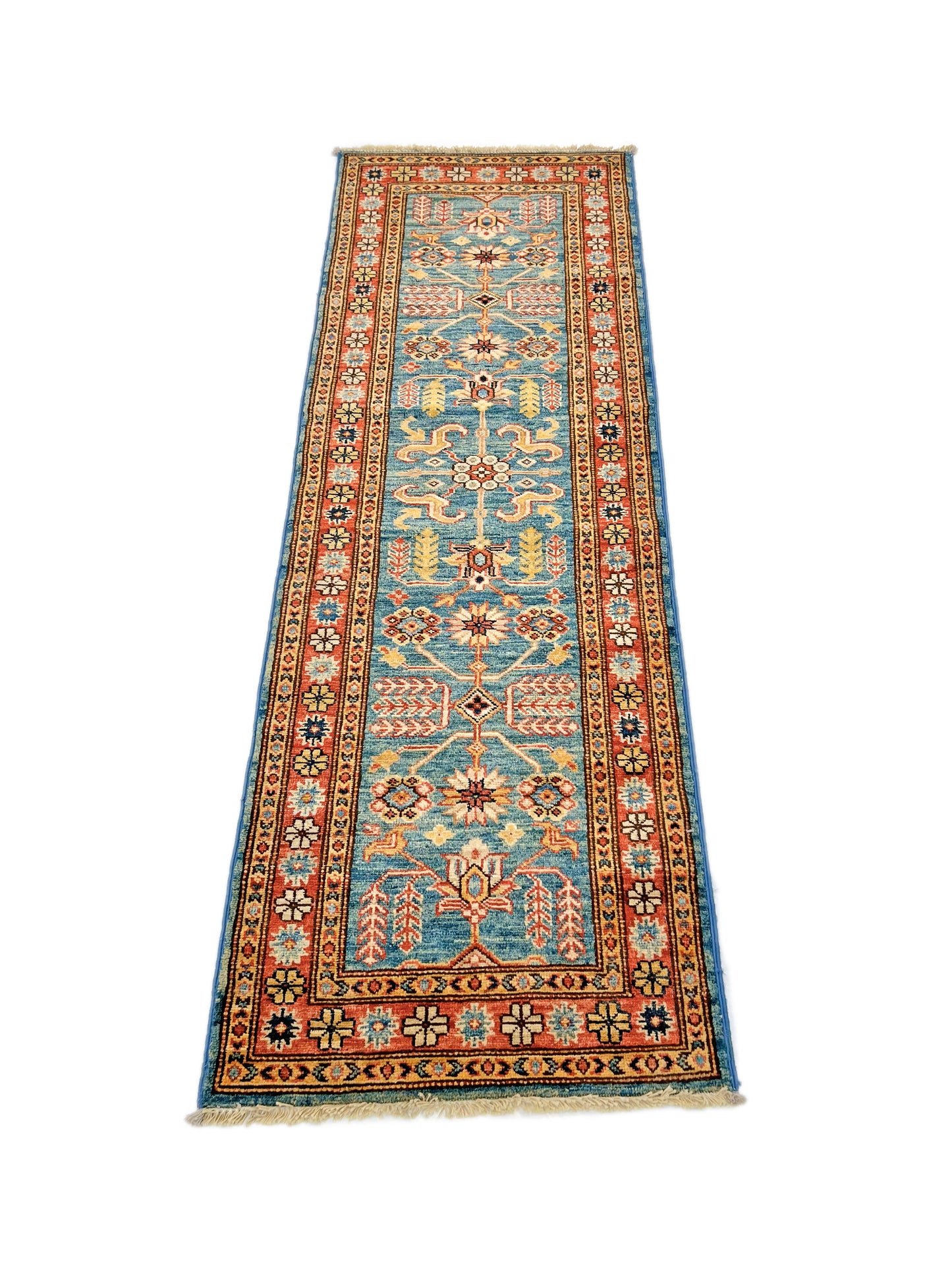 Super Kazak (2'00"x5'11") blue/ivory