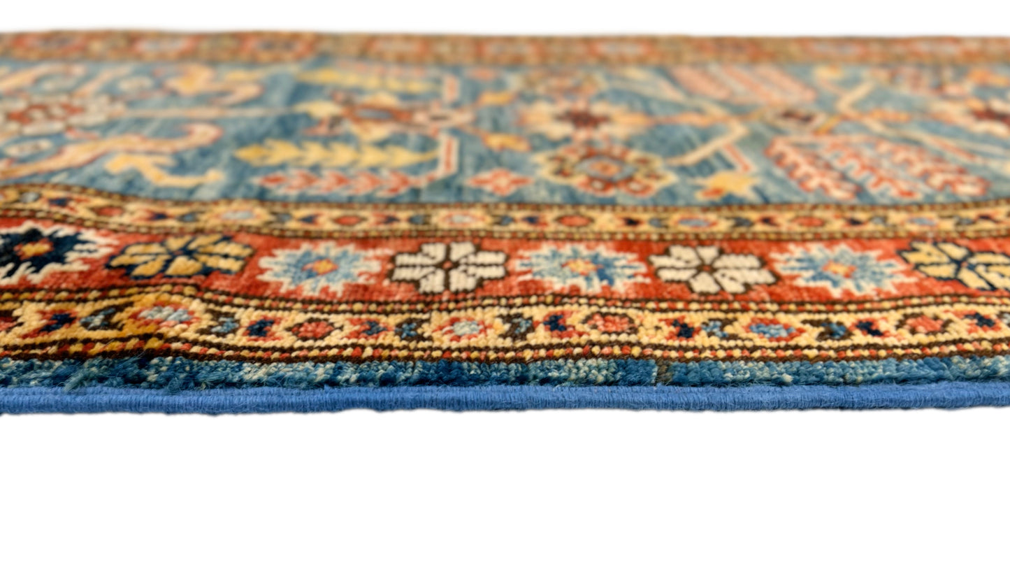 Super Kazak (2'00"x5'11") blue/ivory