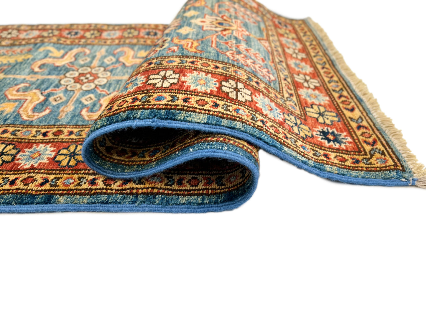 Super Kazak (2'00"x5'11") blue/ivory