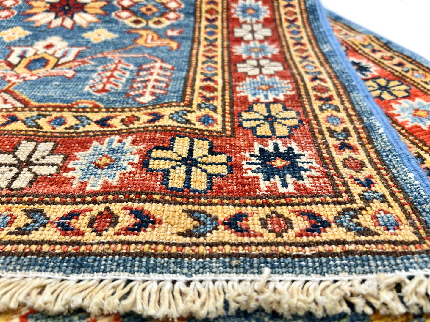 Super Kazak (2'00"x5'11") blue/ivory