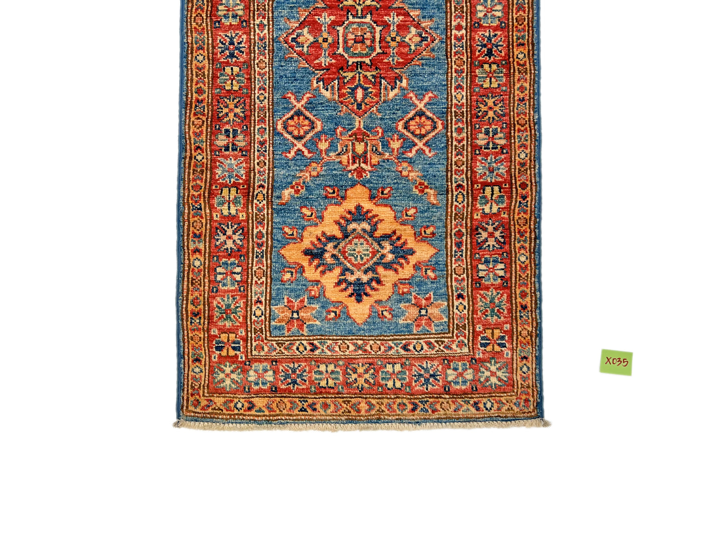 Super Kazak (1'10"x6'05") blue/ivory