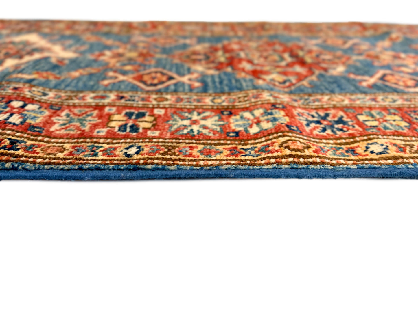 Super Kazak (1'10"x6'05") blue/ivory