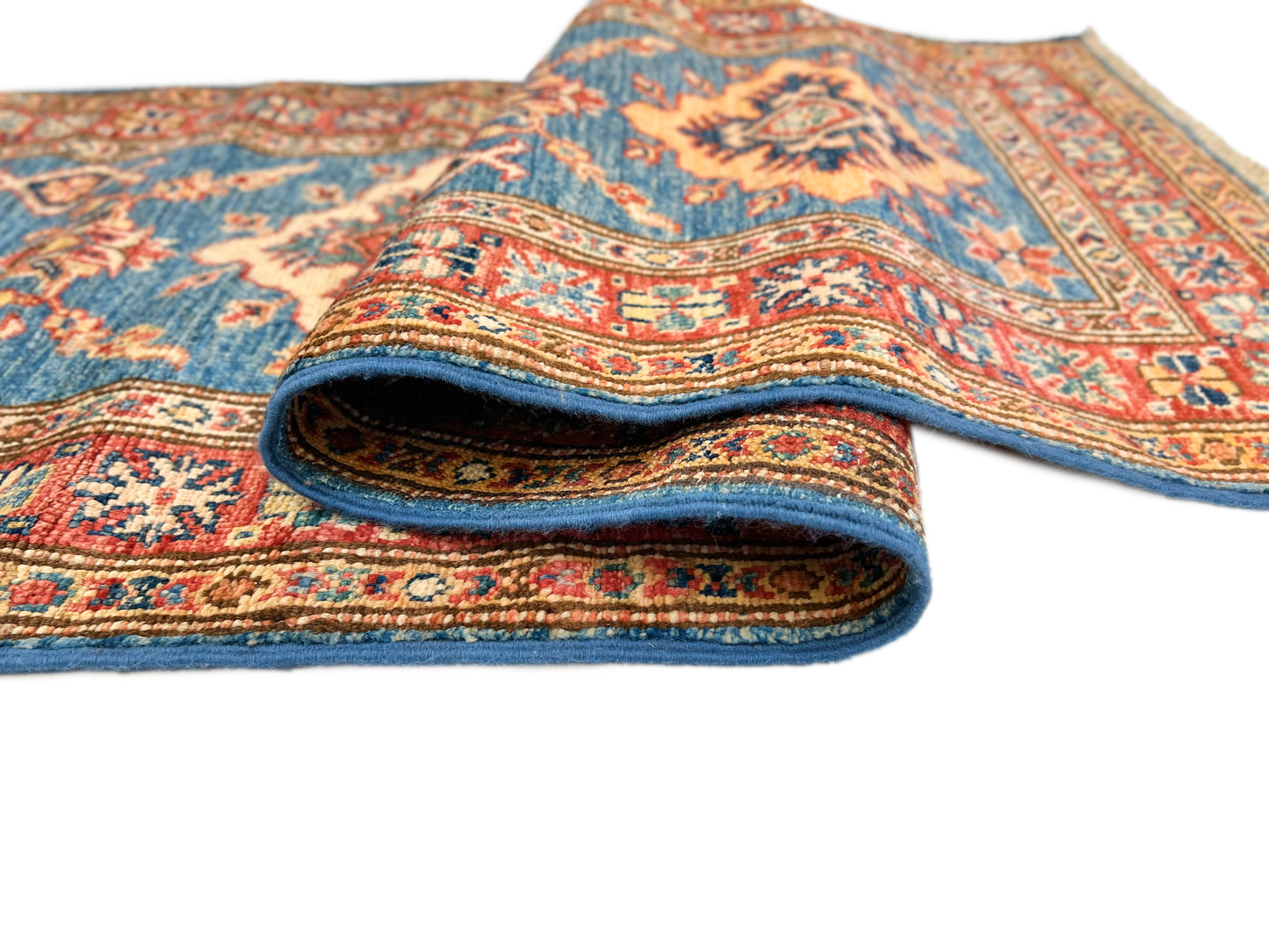 Super Kazak (1'10"x6'05") blue/ivory