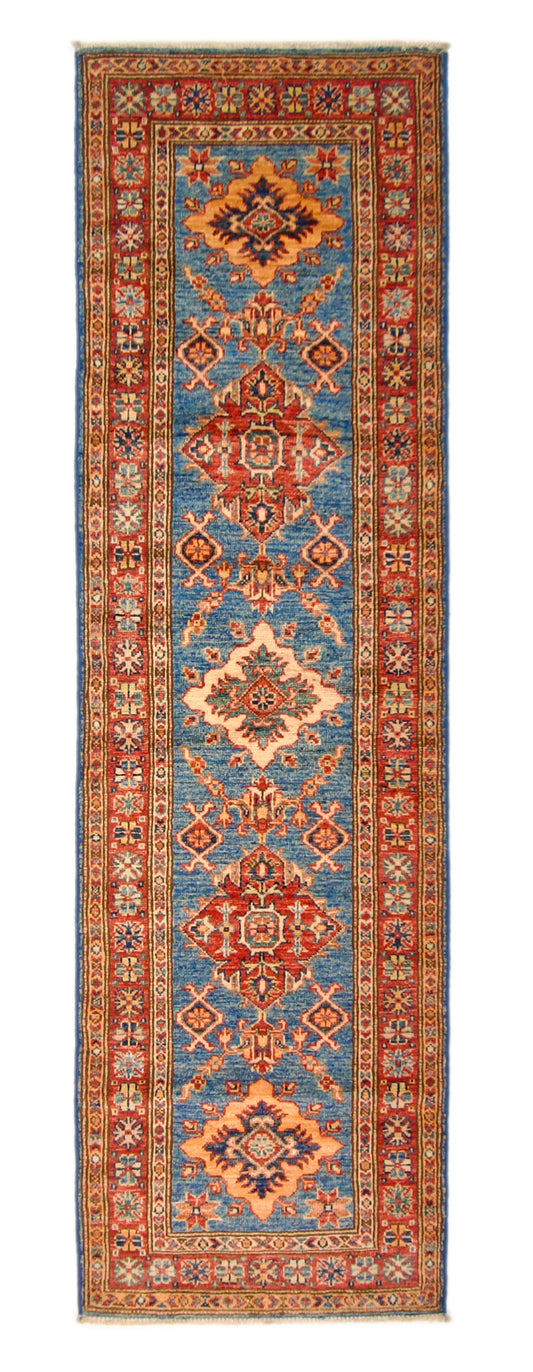 Super Kazak (1'10"x6'05") blue/ivory