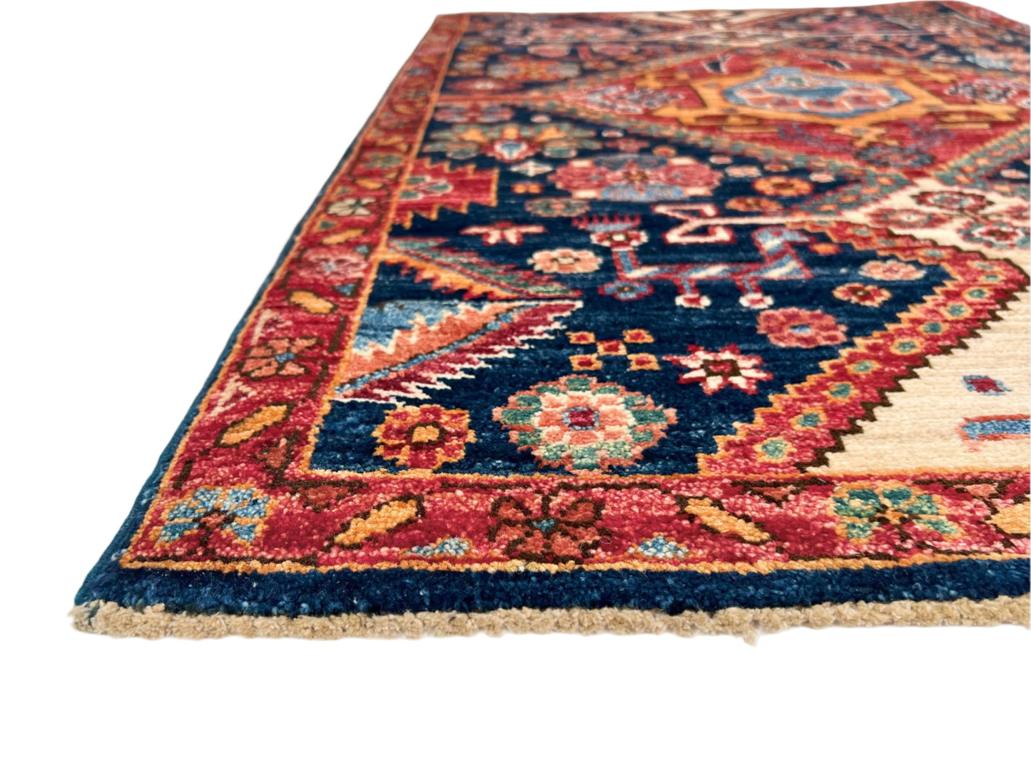 Afghan Qashqai (2'08"x3'10") blue/red