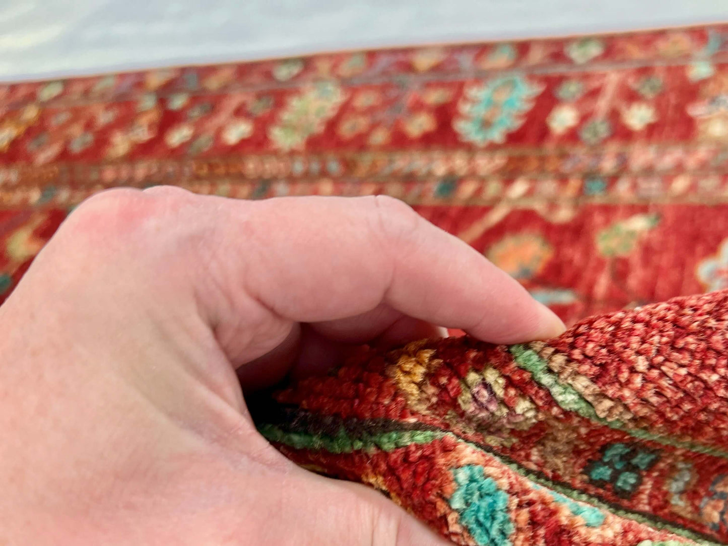 Afghan Aryana (3'04"x5'00") red/turquoise