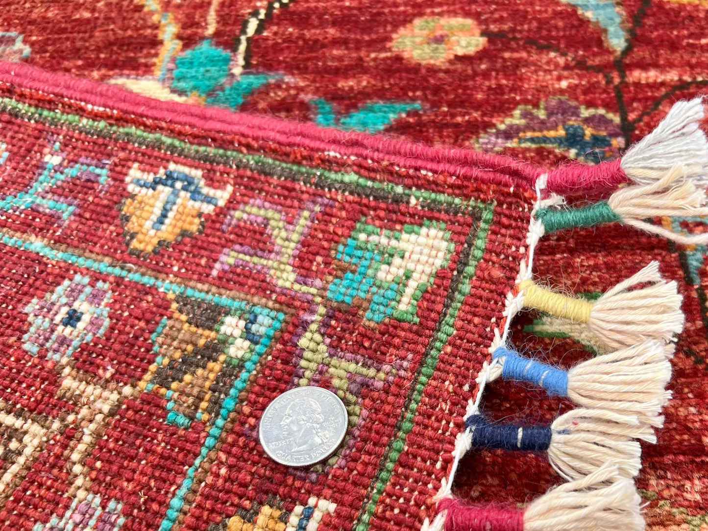 Afghan Aryana (3'04"x5'00") red/turquoise
