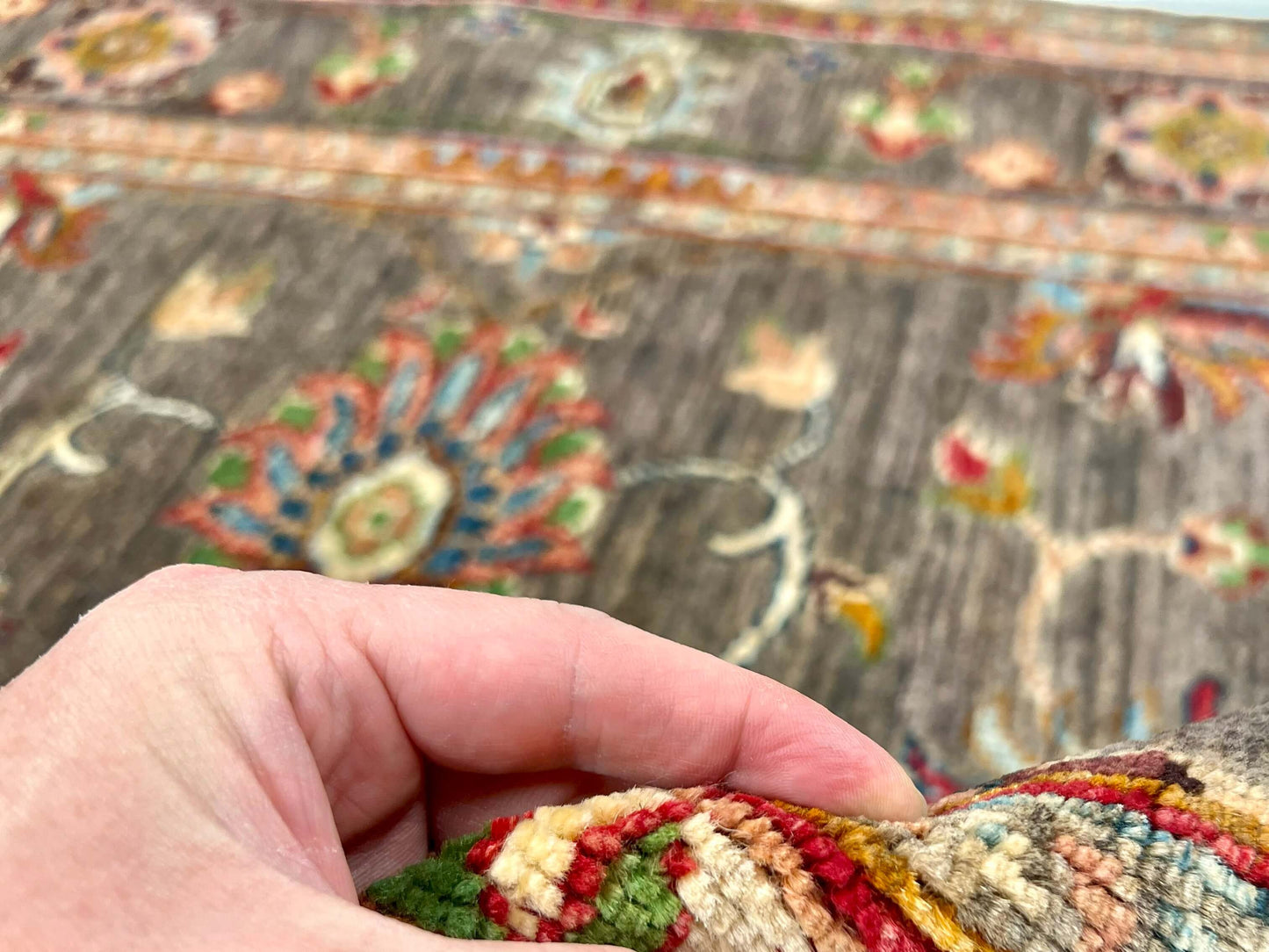 Afghan Khorjin (3'05"x4'10") brown/multicolor