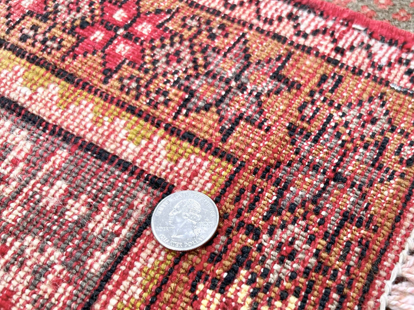 Vintage Turkish (3'04"x5'04") lt.red/gold