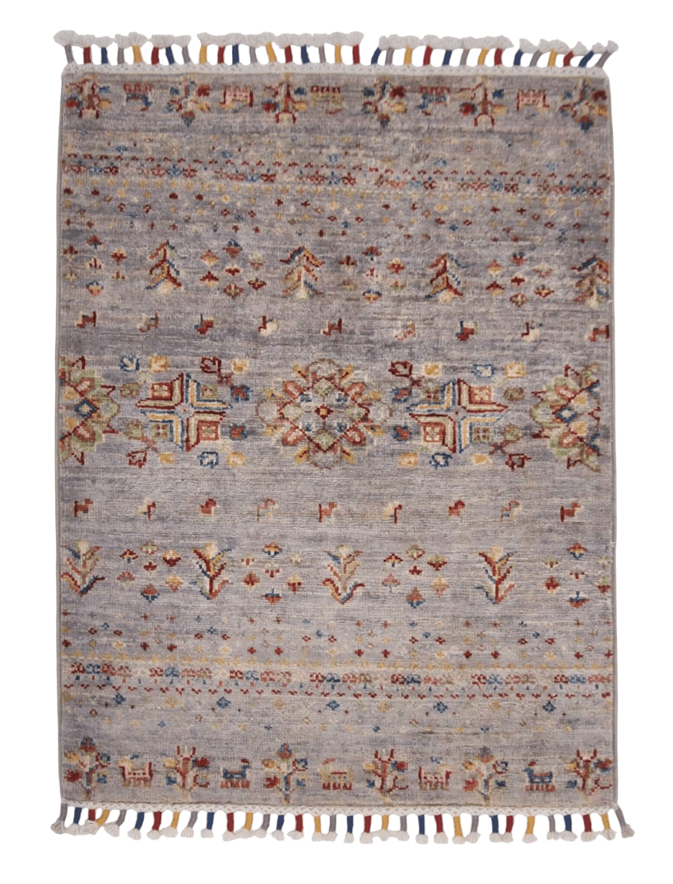 Afghan Gabbeh (2'00"x2'07") light gray